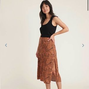 Marine Layer Ryan Midi Slip Skirt - Sierra Foliage